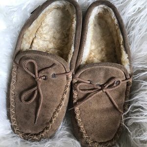 red wing moccasin slippers